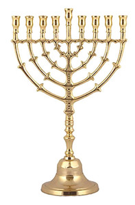 Candélabres religieux Menorah en métal doré Best-seller Bougeoirs et bocaux de jardin pour la décoration intérieure pour Noël - Product Image 3