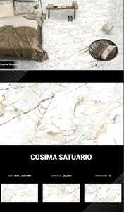 กระเบื้องพอร์ซเลนลายหินอ่อนดูทันสมัยขนาด600x1200มม. แก้ไขขอบป้องกันการลื่น - Product Image 6