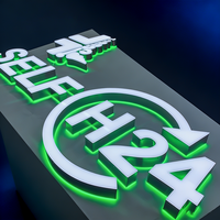 Fabricant de lettres en acier inoxydable 3D personnalisées avec rétroéclairage LED et logo en acrylique