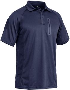 OEM Custom Logo <b>Tactical</b> Men's Casual Polo Shirt Combat <b>Short</b> Sleeve Pullover Tops - Product Image 2