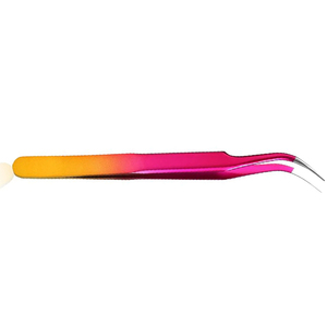 Women's Custom Color Coated Stainless Steel Eyelash Tweezers Pointed Slanted <b>Makeup</b> Beauty Accessories for Lash Extensions - Product Image 3