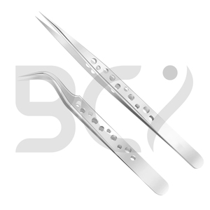 2 Pieces High-Precision Stainless Steel Eyelash Tweezers Strong Grip Pointed Tools for Lash Extension - Product Image 6