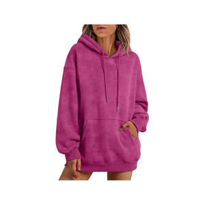 Vente en gros de sweats à capuche personnalisés d'automne surdimensionnés de haute qualité sweats à capuche grande taille pour les femmes - Product Image 5