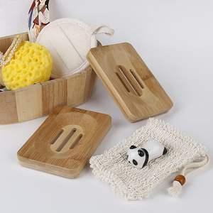 Paquete de 2 jaboneras de bambú, barra ranurada, jabonera, protector de madera, caja de jabón para baño, bandeja para manualidades - Product Image 2