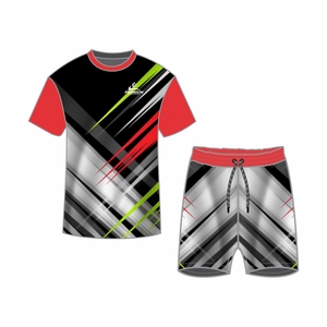 Ensemble t-shirt et short sublimés pour hommes, fournisseur de maillots personnalisés promotionnels en provenance du Pakistan - Product Image 4