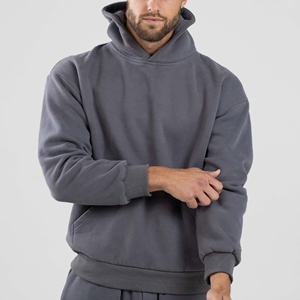 Sweat à capuche personnalisé avec logo imprimé, 500 GSM, poids lourd, 100% coton, coupe régulière, couleur unie, imprimé personnalisé, hiver, homme - Product Image 4