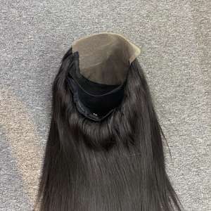 100% extensiones de cabello humano virgen vietnamita sin procesar hueso recto HD para peluca de encaje suizo en colores #1 y # 1B - Product Image 2