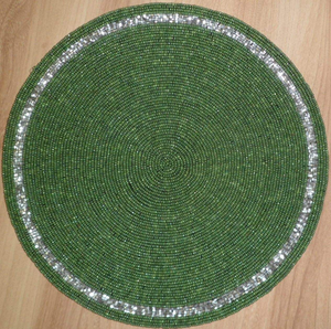 Posavasos duradero con cuentas sin manchas para uso diario, posavasos con cuentas hechos a mano para decoración de mesa - Product Image 4