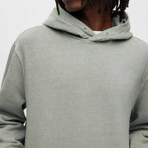 High Quality No <b>String</b> Breathable Stone Acid Washed <b>Hoodies</b> Men Full Zip Us Boxy 500 GSM Designer Enzyme Wash Hoodie Top Boys - Product Image 5