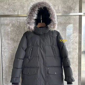 Veste d'hiver longue en duvet de haute qualité Mose avec logo personnalisable, fermeture éclair, col montant, solide, séchage rapide, respirante, décontractée, style bulle - Product Image 1
