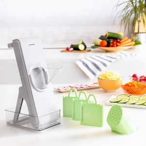 Slicer à légumes pliable 5-en-1 <span class=keywords><strong>InnovaGoods</strong></span> Slichen, mandoline écologique et sûre, hachoir à fruits et légumes pour les carottes et plus encore - Product Image 3
