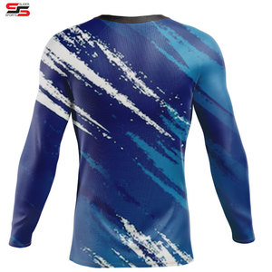 Protège-éruption à manches longues personnalisé en gros fabriqué en usine avec impression de logo meilleur design pour hommes - Product Image 2