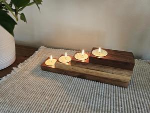 Portavelas de Madera Natural de Primera Calidad para Velas de Aromaterapia o para Sala de Estar, Dormitorio, Meditación, Spa y Regalos - Product Image 3