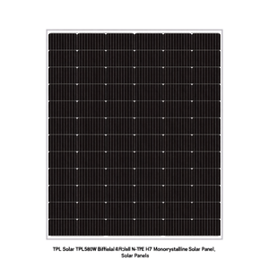 Panel Solar Monocristalino Bifacial de Media Celda Tipo N HJT TPL580W de TPL Solar - Product Image 2