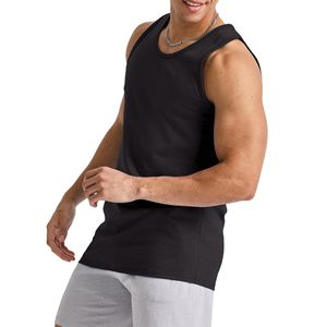 Men's Customizable <b>Black</b> Gym <b>Tank</b> <b>Tops</b> High Quality Cotton Polyester Breathable Casual Sleeveless Fitness Shirts <b>Knitted</b> Brands' - Product Image 3