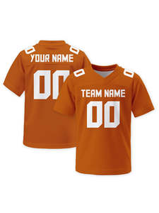 Camiseta de Fútbol Naranja Personalizada con Nombre y Número, Manga Corta, Transpirable, Antibacteriana, de Malla, para Hombre y Mujer - Product Image 4