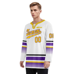 เสื้อฮอกกี้น้ำแข็งคอวีแบบแห้งเร็ว ระบายอากาศได้ดี ป้องกันแบคทีเรีย ผลิตตามสั่ง คุณภาพสูง โพลีเอสเตอร์ ขายส่ง จำนวนมาก พร้อมบริการซับลิเมชั่น - Product Image 3