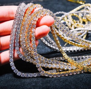 Luxury <b>Iced</b> <b>Out</b> VVS Moissanite Tennis <b>Chain</b> Fine Jewelry Hip Hop Necklace 925 Sterling Silver Moissanite Necklaces For Unisex - Product Image 6