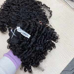 Burmese Curly & Straight Remy Wefts 100% Extensions de cheveux humains vietnamiens Machine facile à coiffer Double trame Usage domestique - Product Image 1