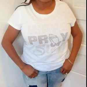 T-shirts sportifs respirants pour femmes, imprimés avec logo personnalisé en strass, vêtements décontractés pour l'été - Product Image 5