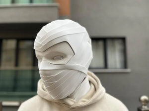 फिल्म चरित्र मून नाइट कॉस्प्ले मास्क के साथ गर्दन के टुकड़े 3 डी मुद्रित हेलमेट/प्ला सामग्री/अनुकूलित हेलोलीन/कोस्प्ले पोशाक - Product Image 3