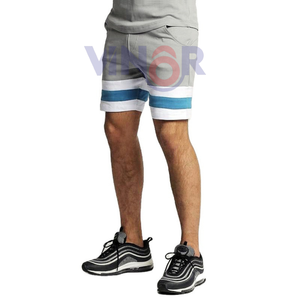 2025-26 Conjunto de pantalones cortos de verano de última moda para hombre Conjunto de chándal corto azul personalizado Precio al por mayor Conjuntos gemelos de moda para hombres - Product Image 1