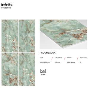 Carreaux muraux intérieurs de luxe modernes 600x1200mm, design élégant en jade violet brillant, bleu poudre, vert, pour salles à manger, KTV, clubs - Product Image 2