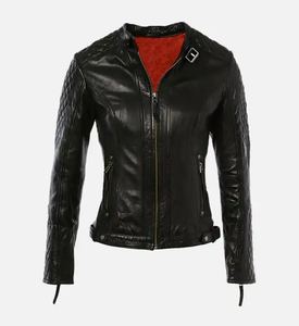Chaqueta de cuero de mujer de moda de cuero de imitación/real Premium, ajuste elegante, ideal para la moda de invierno, OEM/ODM disponible al por mayor - Product Image 5