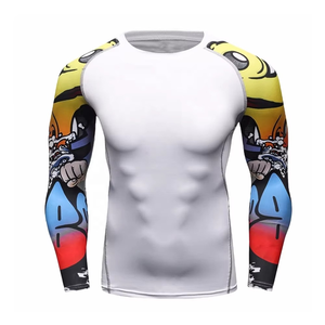 Camiseta Deportiva Transpirable, Elástica, Ecológica y de Secado Rápido de Spandex/Poliéster para Hombre, para BJJ, MMA, Artes Marciales y Natación - Product Image 4
