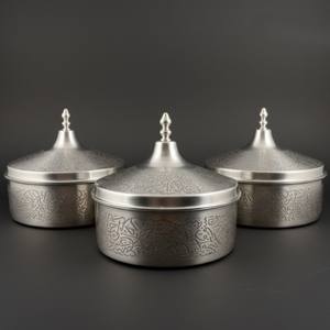 Marmite isotherme de luxe en laiton gravée à la main avec calligraphie arabe dorée, antiadhésive et durable, intérieur en acier inoxydable - Product Image 5