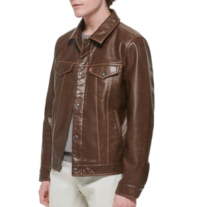 Men's Winter Warm Fashionable <b>Sheep</b> <b>Skin</b> Leather Turn-down Collar Motorbike <b>Jacket</b> Waterproof Breathable Eco-Friendly Unique - Product Image 2