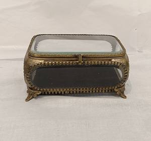 Customized Size Brass Border Glass Storage Box for Jewelry Ring and Earring <b>Keepsakes</b> Organized <b>Wedding</b> Decoration and Gifts - Product Image 5