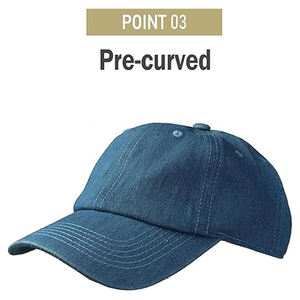 หมวกเบสบอลผ้าเดนิมสีฟ้าผ้าคอตตอนปักโลโก้3D ดีไซน์ทันสมัยปรับขนาดได้ทนทานสวมใส่ได้ทุกวัน - Product Image 4