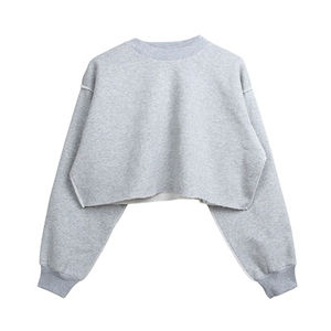 Fashionable Patchwork <b>Long</b> Sleeve Ladies Crop Top Hoodie Pullover Custom <b>Women</b> Hoodies <b>Sweatshirts</b> Wholesale - Product Image 3