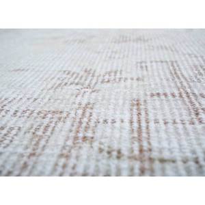 Tapis en laine noué à la main vintage ivoire, motif médaillon abstrait rectangulaire pour salon et couloir, fait main Pae-1211 - Product Image 3