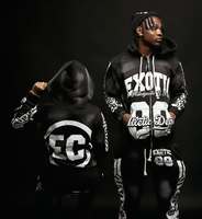OEM Boys Street Retro Streetwear Jogging Set Niños Lavado con ácido Sun Faded Hoodie Set Niños Chándal de manga larga Set