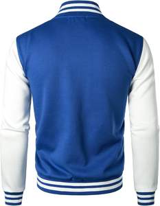 Blouson aviateur universitaire décontracté unisexe avec broderie en chenille personnalisé vente en gros blouson de baseball universitaire pour hommes - Product Image 3