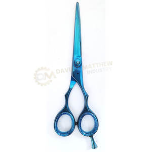 Tijeras profesionales de corte de pelo de acero inoxidable de 7 pulgadas, tijeras de peluquero de Salón Azul para pelo liso, salones de belleza afilados - Product Image 2