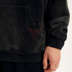 Sweat-shirts à capuche décontractés d'hiver de qualité supérieure, grande taille, effet délavé, personnalisables, design sur mesure, pour hommes, en polyester/coton - Product Image 6