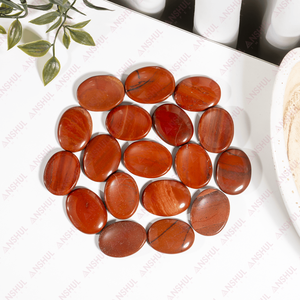 หินแจสเปอร์สีแดงธรรมชาติคุณภาพสูง รูปทรงวงรี สำหรับตกแต่ง พกพา หรือใช้ในการทำสมาธิ ขายส่ง - Product Image 2