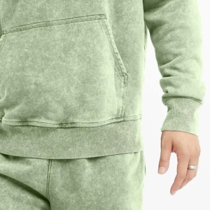 Sudadera con capucha y cremallera para hombre, de peso pesado, con hombros caídos, de forro polar para invierno, con logo personalizado, mezcla de algodón, transpirable y ecológica. - Product Image 3