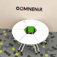 Chaises métalliques modernes et confortables, table de formation pliable en plastique ABS, mobilier scolaire et de bureau mobile pour la maison, le bureau et l'hôpital