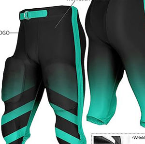 Ensemble de pantalons de football américain pour hommes grande taille, respirant, personnalisé, UPF 50+, évacuation de l'humidité, antibactérien, séchage rapide, 100% - Product Image 6