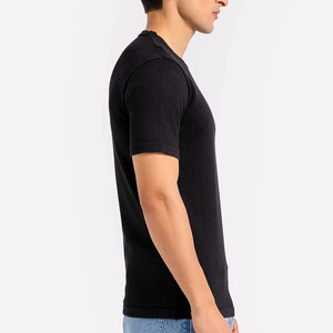 Haute qualité 100% coton été personnalisé LOGO impression T-shirt hommes blanc uni hommes Softstyle coton T-shirt - Product Image 4