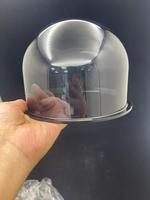 Cloche de présentation transparente en acrylique moderne, personnalisée, lavable, autoportante, à dôme haut, anti-poussière, avec base brillante