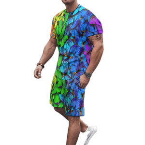 2025 último traje de jogging de verano informal para hombre de alta calidad conjunto de 2 piezas con pantalones cortos - Product Image 6