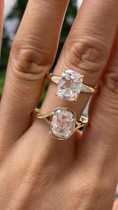 Anillo Solitario de Moissanita VVS-VS de 3 Quilates en Oro Amarillo, Corte Cojín, Joyería Fina Étnica, para Mujer, Boda, Compromiso, Aniversario, Fiesta - Product Image 5