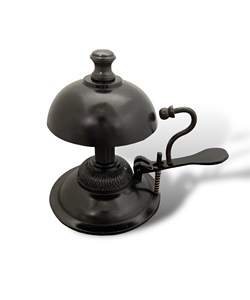 Timbre de Mesa con Botón de Latón y Níquel Negro, con un Diseño Moderno y Elegante para Escritorio, Mostrador, Recepción y Uso Decorativo - Product Image 2