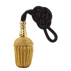 Noeud d'épée de fil d'or de prix de vente entier personnalisé de qualité supérieure en cordon torsadé d'or - Product Image 1