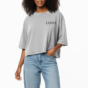 T-shirt en coton classique pour femmes, tissu doux, qualité durable, style minimaliste, tissu premium, Europe - Product Image 1